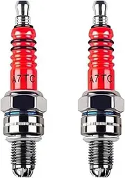 1Pc/2Pcs GY6 Scooter Spark Plug Spark Plug A7TC Compatible with 50cc,70cc,90cc,110cc,125cc Dirtbikes ATVs Cubs CRF50(2 A7TC)