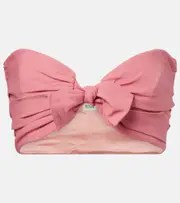 [Tove] Tove Awa linen and cotton-blend bra top AU 12 pink