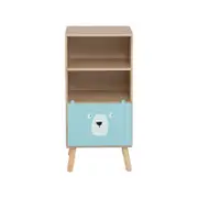 Costway 3-Tier Kids Bookshelf Wood Bookcase w/Drawer Toy Storage Display Organizer Playroom