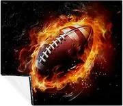 Throw Blanket,Soft Blankets and Throws,American Football and Fire,59x78.7 in