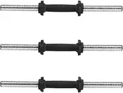 Dumbell Bar, Dumbbell Bar, 13x1x1 Dumbell Bar with 2 Fixer for Weight Plate, Plated Threaded Dumbbell Handle with Rubber Wrapped, Weight Lifting Bar for Strength Training, Dumbbell Handle