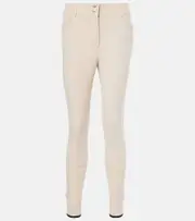 [Loro Piana] Loro Piana Doris cotton-blend twill slim pants AU 14 white