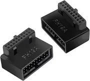chenyang CY Motherboard USB 3.0 20Pin Male to Female Extension Adapter Up & Down Angled 90 Degree Overmold 1Set/2Pcs