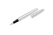 Pilot Metropolitan Fountain Pen Silver Barrel Fine Nib Black