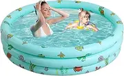 Kiddie Swimming Pool | Inflatable Garden Swimming Pool for Family - Foldable Outdoor Blow Up Paddling for Gardens, Parks, Balconies, Rooftops