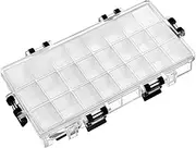 SagaSave Palette Box, Portable Leak Proof 24 Wells Empty Airtight Paints Container with Cover for Watercolors Gouache and Oil Painting