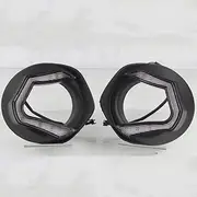 2Pcs LED Daytime Running Light Fog Lamp Hole DRL Yellow Turn Signal Light for Honda WRV 2017 2018