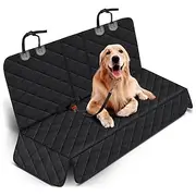 Dog Car Seat Cover Back Seat Cover for Dogs Pet Car Seat Protector Waterproof Bench Car Seat Cover Non-Slip Reat Seat Cover fits Middle Armrest for Most Cars T