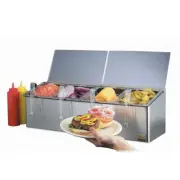 San Jamar Carlisle FP8244FL EZChill™ 4Pan 2Lid SelfService Center