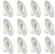 Happy Tree (12 Pack) 1/2" IPS Fire Sprinkler Head Escutcheon Plate 3/4" Adjustment Range Recessed Two Piece Rosette Cover Trim Ring White
