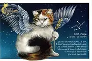 Sebreine 94166PC Chat Vierge Virgo Cat Postcard, DU ZODIAQUE Zodiac Signs, Virgo
