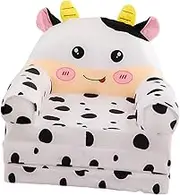 Kids Foldable Sofa Bed Couch for Boys Girls Soft Backrest Lounger Armchair Princess Chair for Playroom Bedroom, White