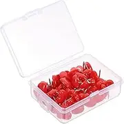 SMASOLO 50pcs Heart Decorative Push Cute Flat Thumbtacks for Cork Boards Bulletin Boards and Photo Displays Heart Shaped Thumbtacks for Office and Home Use