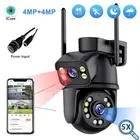 Zoom 8MP 5X 4K WiFi IP Outdoor Camera Dual Lens CCTV Home Security PTZ IR ICSEE