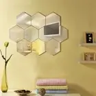Hot Safety 3D Home Decor Mural Decals Mirror Wall Sticker Geometric Hexagon
