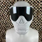 NEW HK Army HSTL Skull Thermal Paintball Mask - Ghost (White w/ Smoke Lens)