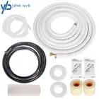 White Install Kit 25 Feet 1/4"-1/2" Dia. For Mini Split Heat Pump Systems