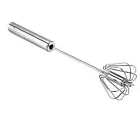 Stainless Steel Egg Whisk Hand Push Rotary Whisk Blender Versatile Milk Froth...