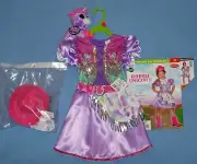 COWGIRL COSTUME SZ 2T-RODEO UNICORN-SCARF/HAT-PLUSH NEON COCO ZIGGY UNICORN-NEW