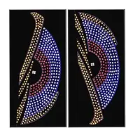 LED Display Board for Car,Dynamic Double Row LED Display Panel | Creative LED Auto Devil Eyes Display Board for, Suvs, Trucks, Shop