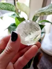 40MM Natural Quartz Gemstones Sphere Crystal Reiki Healing Fengshui with stand