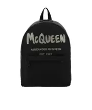 Alexander McQueen Metropolitan Grafitti Logo Backpack One size Black