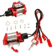 Electric Metal CNC Winch Set for Axial D90 SCX10 II 1/10 RC Crawler Car Upgrade