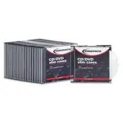 Innovera� CD/DVD Polystyrene Thin Line Storage Case, Clear, 25/Pack