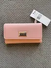 Tommy Hilfiger Women's Pink Leather Wallet with Card Organizer