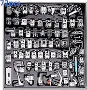 Shank Shirring Gathering,Sewing Machines Tools INNE 32/42/52/62/72 Pcs Sewing Machine Accessories Presser Foot Overlock Household Kit Set with Box (Color : 72 Pcs)
