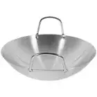 1pc wok pan Stainless Steel Wok Round Bottom Wok Large Fry Pan Large Capacity