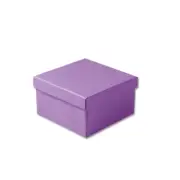 100 Matte Purple Jewelry Boxes - 3-1/2" x 3-1/2" x 1-7/8"