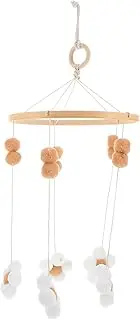 VICASKY Nordic Wind Chime Bed Bell Wind Chimes Bassinet Vintage Decor Crib Cell Phone Mobile for Crib Girl Vintage Nursery Decor Mobile Nursery Mobiles Cotton Thread Coffee