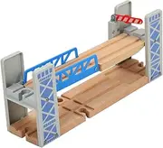 1Set Wooden Train Track Bridge Building Blocks Creative DIY Track for Ages and Up Elevate Railway Fun with Model Present