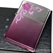 Zippo Rose Gradation Mysterious Pink Silver Print Design Mirror Finish Regular