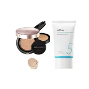 Jung Saem Mool - Masterclass Radiant Cushion - Cushion 15g + Refill 15g - N0 Cream (1ea) + MISSHA - All-Around Safe Block Aqua