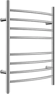 Towel Warmer 8 Bar Plug-In Curved Bath Towel Heater Towel Warmer for Bathroom Pl
