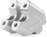 Handlebar Clamp Fit for Husqvarna Svartpilen 401 2017-2023 Motorcycle Aluminum Handle Bar Riser Offset Handlebar Riser Handlebar Riser(Silver Parts)