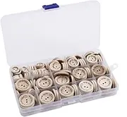 150pcs Wooden Buttons Handmade with Love Round Buttons for Sewing DIY Craft Clothes Decorations 15mm 20mm 25mm