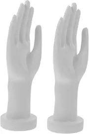 CAXUSD 2pcs Hand Mannequin Sealed Test Tubes Prosthetic Hand Model Pattern Candle Holder Transparent Billiards Multi-purpose Handle Light Stand Carbon Fiber Spoiler Booties Plastic White