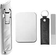 Nail Clipper Set - Travel Toenail Kit, Stainless Steel Clippers | Compact Pedicure Tools, Ultra Thin Trimming Scissors, Grooming Tool for Men Women, Nail Kit at Airport or On-the-Goes