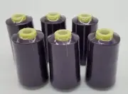 6 SPOOLS EGGPLANT #587 SERGER OVERLOCK SERGER SEWING THREAD s2 T27 6K YDS/Spool