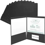 10 x Easy Access A4 Paper Folders with 2 Compartments, Project Pockets, Report Files, Presentation Project Folders with Card Holder, Document Folders, Document Folders, Document Folders