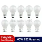 10 x 60W GLS Pearl Incandescent Light Globes Bulbs B22 BC Bayonet Warm White