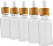 Healeved 5pcs Essential Oil Dropper Bottles Durable Glass Dispenser Containers for Travel Lightweight Compact Design for Aromatherapy and DIY Skincare