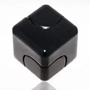 QUBI Cube Spinner 4-in-1 Fidget Spinning Toy– Helps with Anxiety, ADHD, Autism, Stress & Focus– Desktop EDC Fidgets Spinner Aluminum Alloy Build for Kids & Adults. Black.