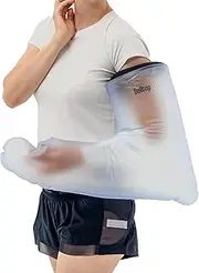 Waterproof arm cast Cover for Shower & Bath. Full arm Plaster cast Cover. Reusable cast Protector for Shower (Hand, Wrist, Elbow, Finger). Arm cast Cover Protector (Tight Seal) - Adult