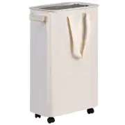 Rolling Laundry Basket with Wheels, Collapsible Laundry Hamper for Clothes