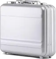 [VENEZIANA] Business Suitcase, Aluminum Briefcase,Large CapacityPortable Business Briefcase Computer Case, Home Medical Case Cash Carrying Case Equipment Tool Case (Color : Silver, Size : 41 * 30 * 11.5cm)