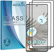 MEZON [2 Pack] Full Coverage Tempered Glass for Google Pixel 7 Pro (6.7") - Crystal Clear Premium 3D Edge 9H HD Screen Protector (Pixel 7 Pro, 9H Full)